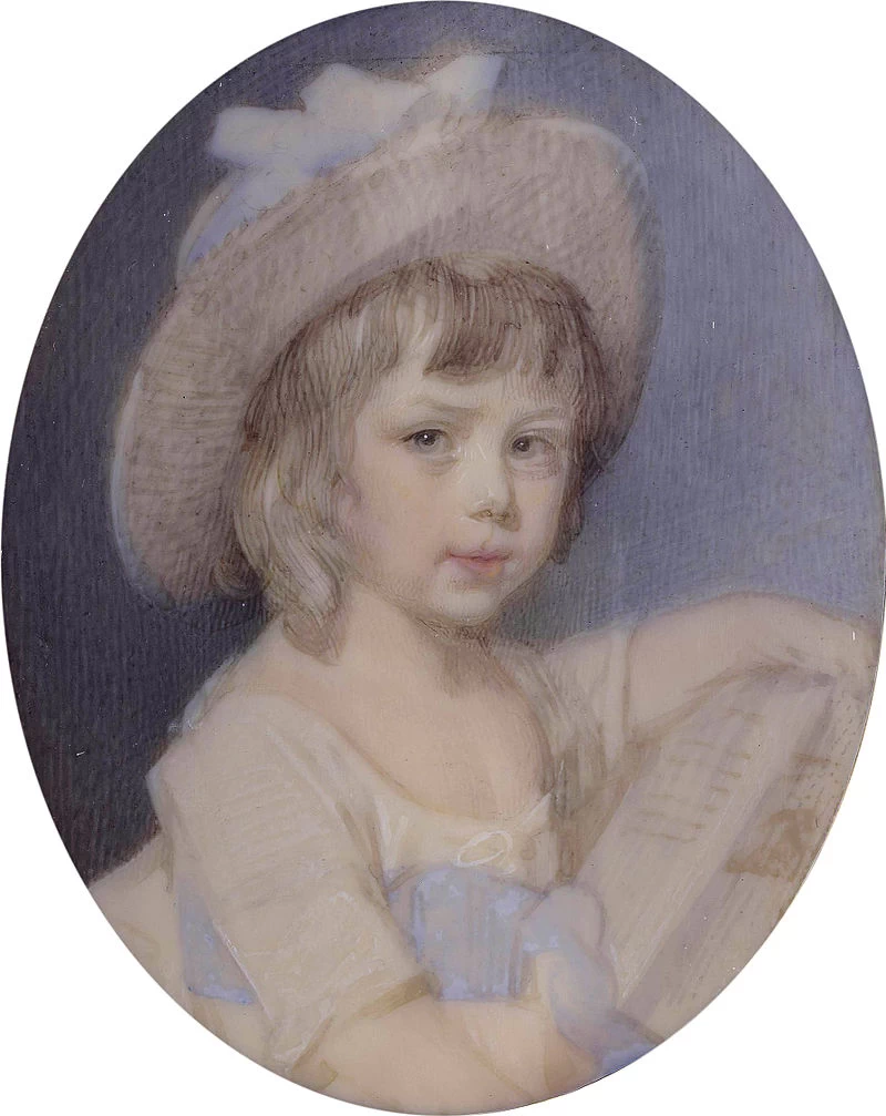 Ritratto di Thomas Alphonso Hayley a tre anni